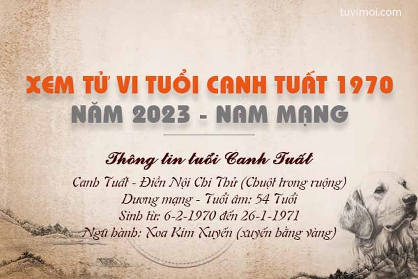 Tử vi tuổi Canh Tuất 1970 nam mạng năm 2023 Tử Vi Mới